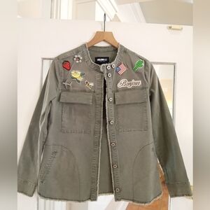 Bonjour Patch Olive Utility Jacket By William Rast